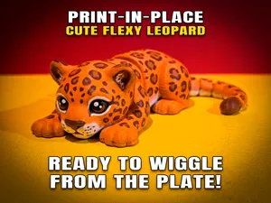 Cute Flexy Leopard (Articulated Fidget Toy)