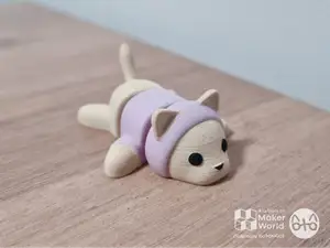 Articulated Hoodie Cat (also as Keychain)