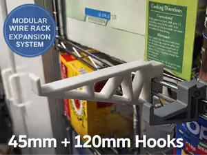 Snap-On Wire Rack Hooks (Up to 25lbs)