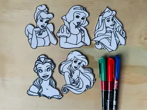 pack de manualidades para colorear disney princess