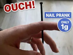 Nail Through Finger Prank