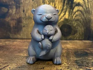 Otter mit Baby