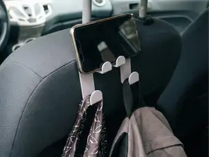 Multifunctional Car Headrest Hook & Phone Holder
