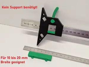 Universalanschlag / Streichmaß für Stahllineal