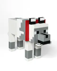 Minecraft Wolf/Dog toy - positionable