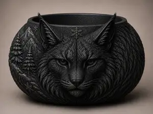 Vaso Lince delle nevi realistica