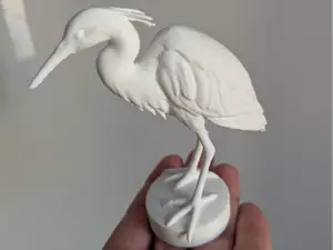 Realistic Heron in a Natural Pose