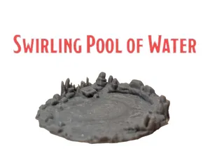 DnD Swirling Pool of Water Terrain Miniature