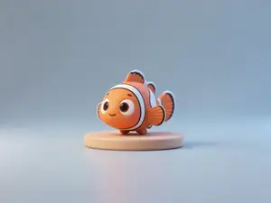 小丑鱼尼莫-海洋世界水族馆海洋生物模型-儿童生日礼物涂色玩具