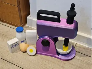 Mixer blender kitchen tool with products mikser