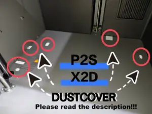 P2S / X2D Dustcover for the holes on the bottom