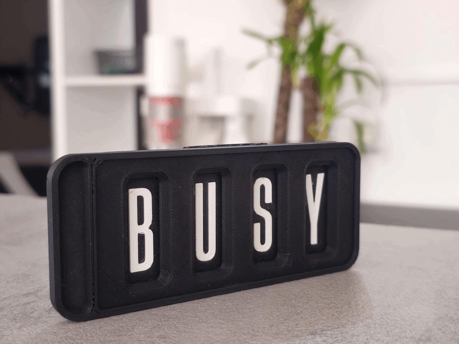 BUSY FREE _ Slidable Door Sign