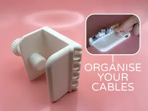Desk Clamp Small Cord Holder by Pork3D.com