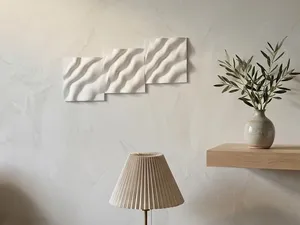 Decorative wall panels with wave effect