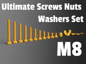 Ultimate Bolts, Screws, Nuts, and Washers Set M8