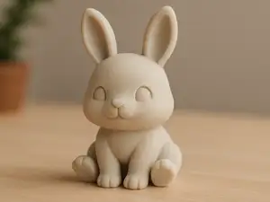 Smiley Easter Bunny – Cute, Print-in-Place Figure