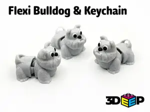 Flexi Bulldog & Keychain - No Supports