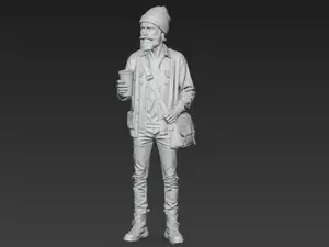 Random Hipster Man Figure