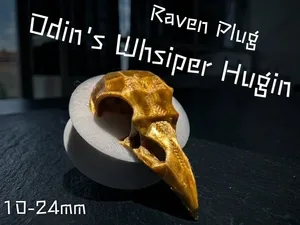Odin's Whisper - Hugin | Raven Skull Plug 10-24mm