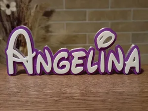 Disney Name Sign Angelina Kid Room Wall Decor Tag