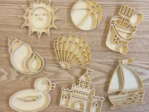 sensory play beach summer filling tray