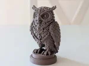 Celestial Wisdom – Ornate Fantasy Owl Statue