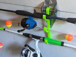 Fishing Rod Holder for Garage Door