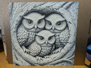 Owl Huddle - Hueforge