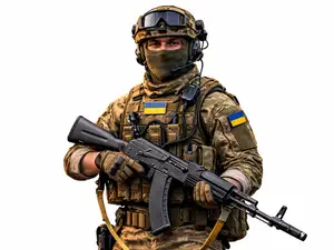 soldier ukraine with ak