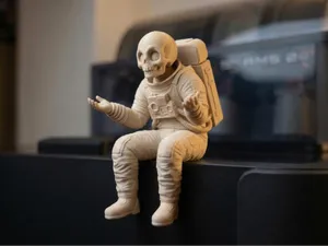 Skeleton Astro Shrug - The Perplexed Space Skull