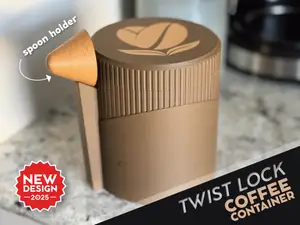 Coffee Container - Twist Lock w/ Spoon Holder
