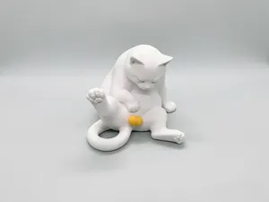 Cat Playing with Balls