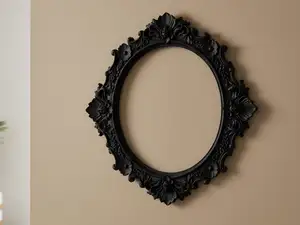 Cadre Ovale Baroque Ornementé - Style Vintage