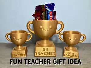 Cute Happy Teacher Trophy (Large) | Teacher Gift