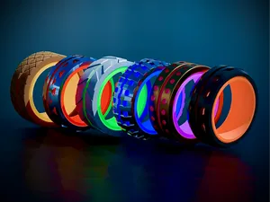Dual Fidget Spinner Ring Collection