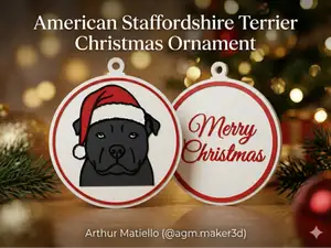 American Staffordshire Terrier Christmas Ornament