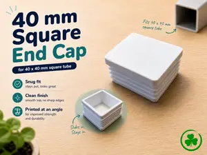 Aluminum Square Tube End Cap 40x40 mm