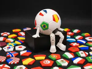 Articulated Soccer Football World Cup Flag Buddy