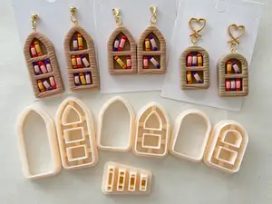 Bookshelf polymer clay cutters Cookie mold