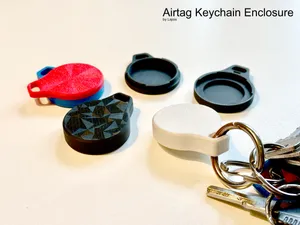 Air Tag Holder for keychain - fully closed