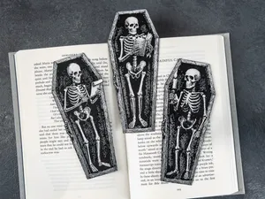 Skeleton Coffin Bookmarks