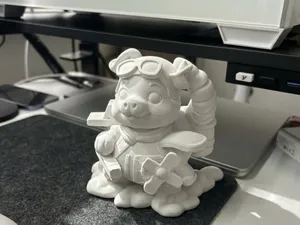 Cute Aviator Pig | Steampunk Pilot Figurine