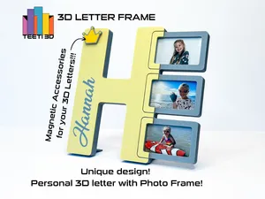 3D Letter Frame "H"