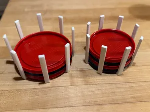 Glass storage container lid holders (Pyrex & more)