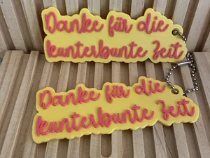 Danke für die kunterbunte Zeit Anhänger