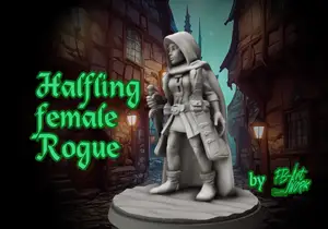 DnD Miniature Halfling Female Rogue