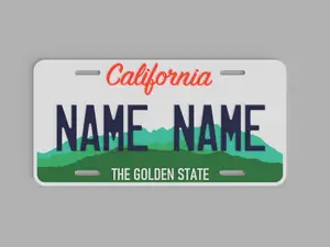 Custom California State License Plate