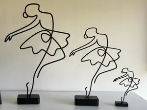 Minimal Ballet Line Art Sculpture