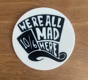 Alice in wonderland coaster / Mad Hatter / Coffee