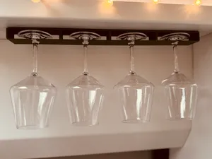 Modular Wine Glass Hanging System for Camper & Van